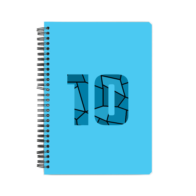 10 Number Notebook (Sky Blue, A5 Size, 100 Pages, Ruled, 6 Pack)