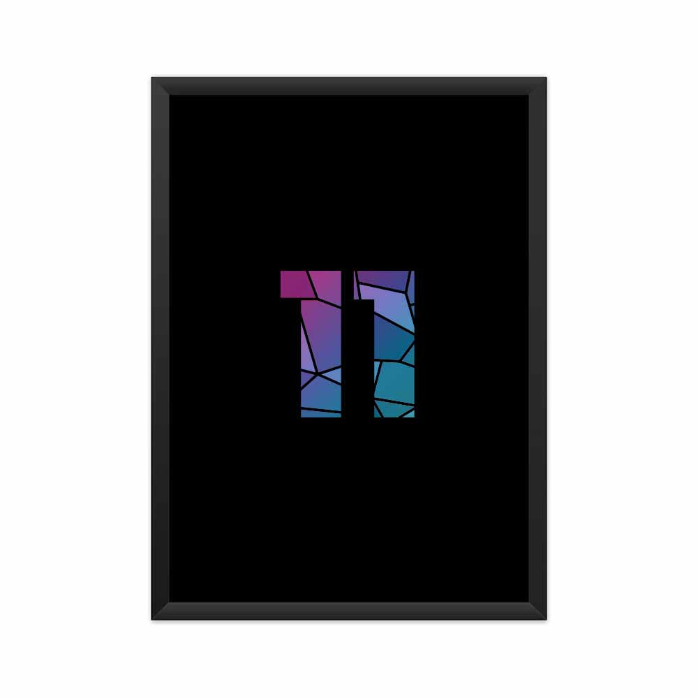 11 Number Framed Poster