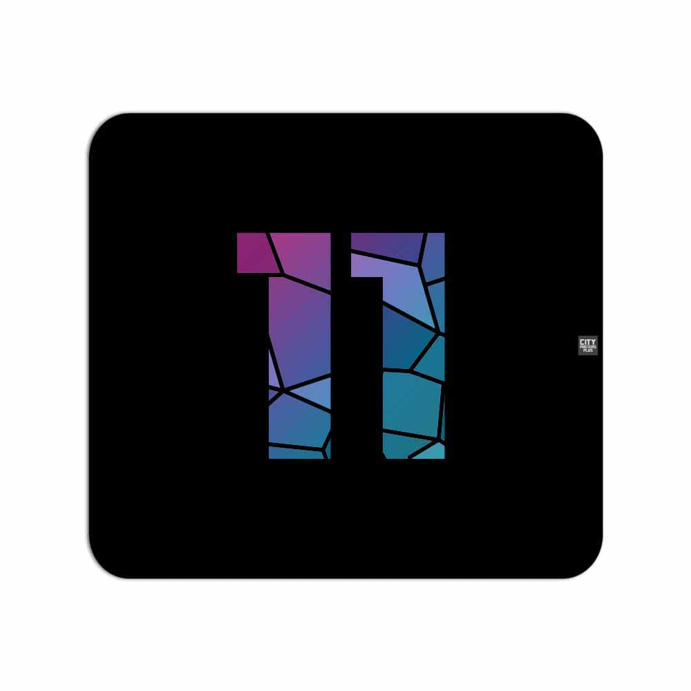 11 Number Mousepad (Black)