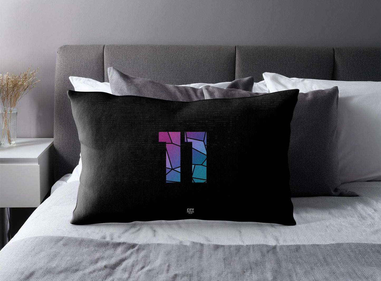 11 Number Pillow Case (Black)