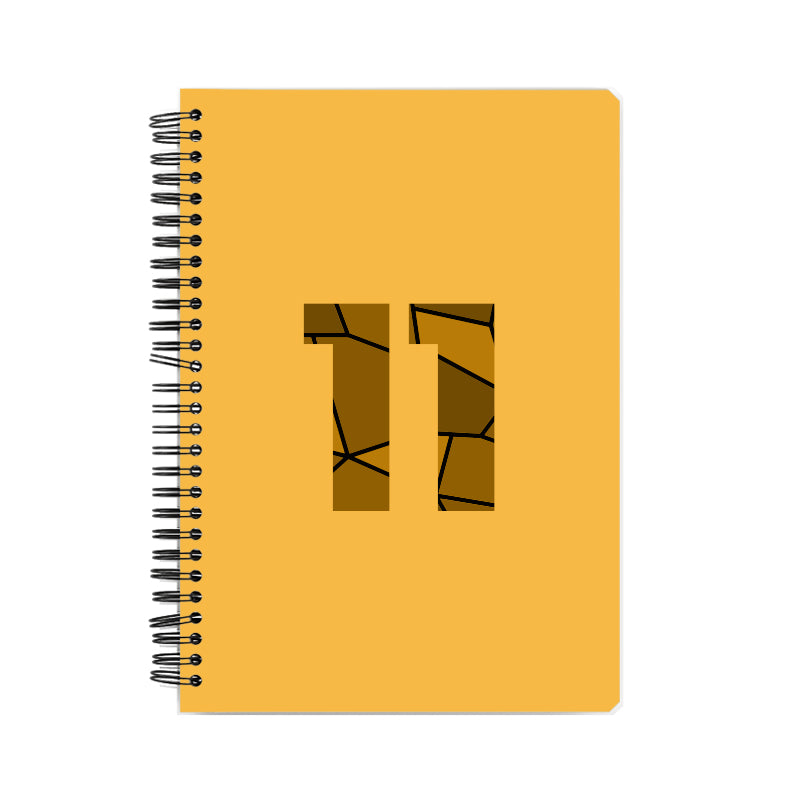 11 Number Notebook (Golden Yellow, A5 Size, 100 Pages, Ruled, 6 Pack)