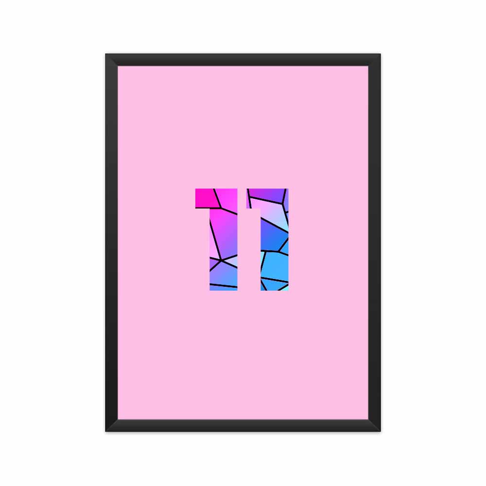 11 Number Framed Poster