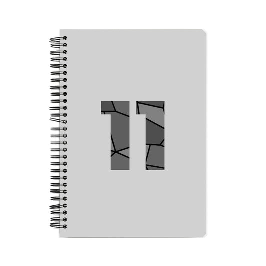 11 Number Notebook (Melange Grey, A5 Size, 100 Pages, Ruled, 6 Pack)