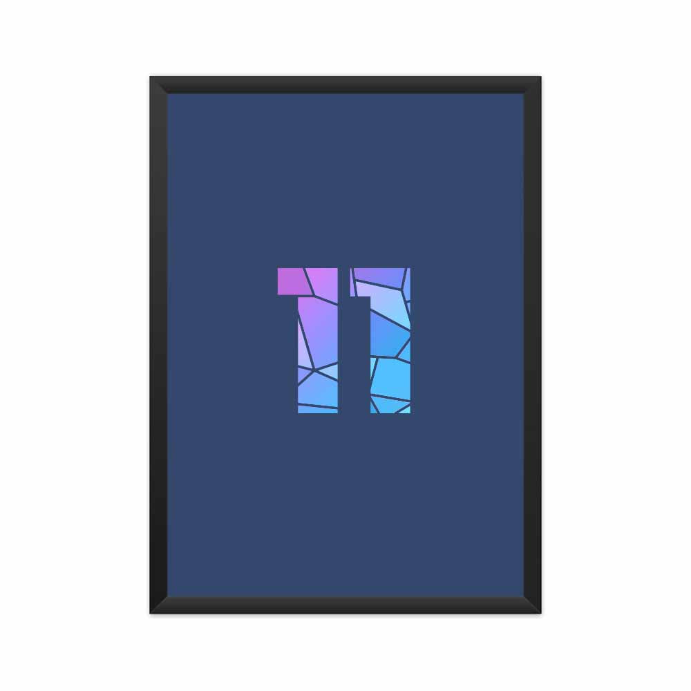 11 Number Framed Poster