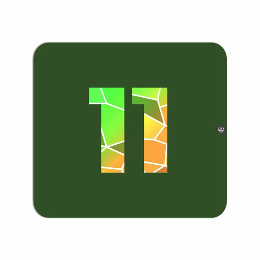 11 Number Mousepad (Olive Green)