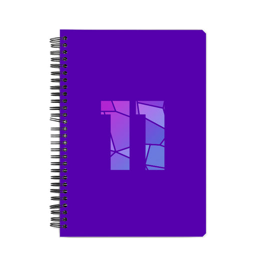 11 Number Notebook (Purple, A5 Size, 100 Pages, Ruled, 6 Pack)