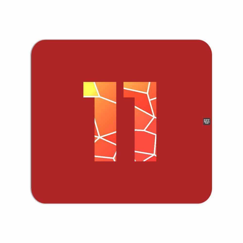 11 Number Mousepad (Red)