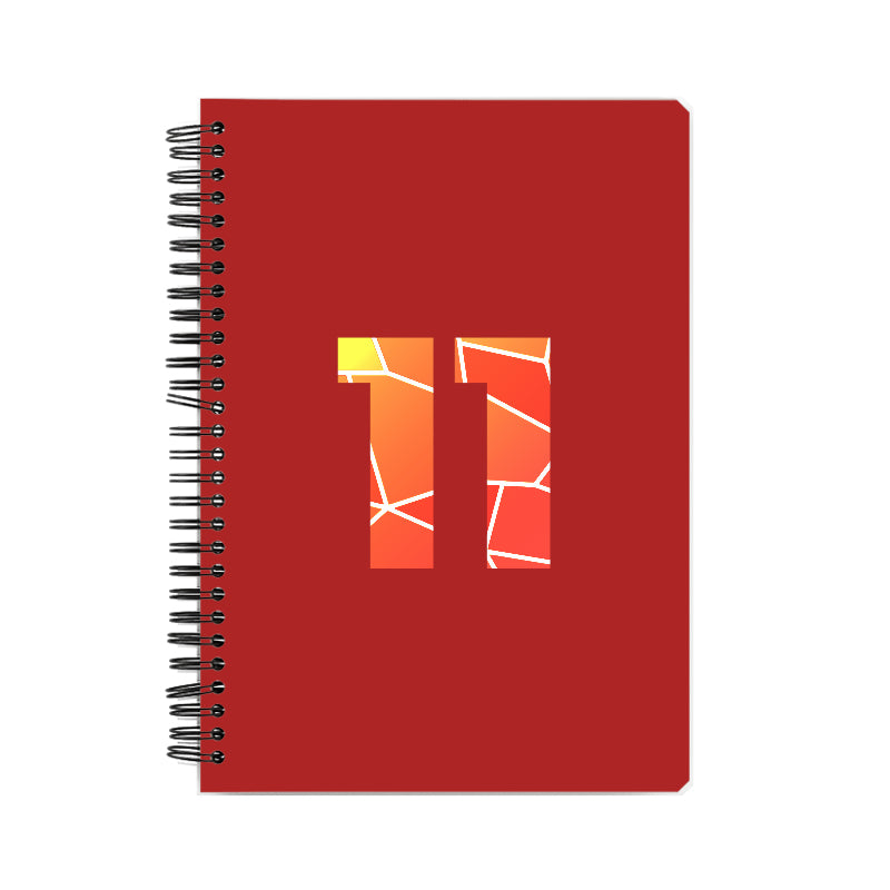 11 Number Notebook (Red, A5 Size, 100 Pages, Ruled, 6 Pack)