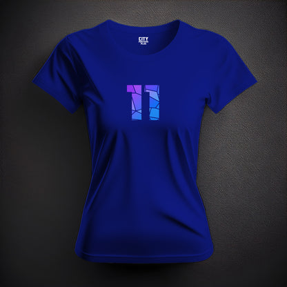 11 Number Women T-Shirt (Royal Blue) | Stylish Numeric Graphic Tee