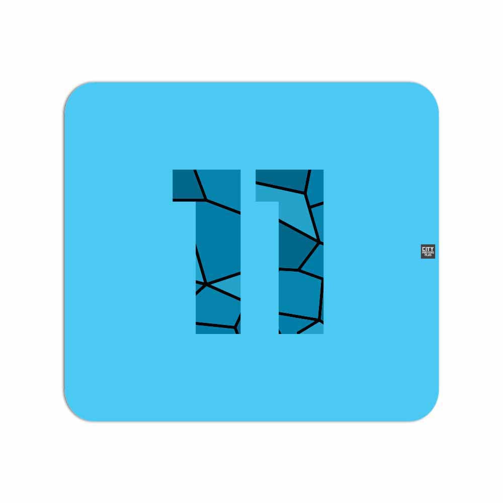 11 Number Mousepad (Sky Blue)