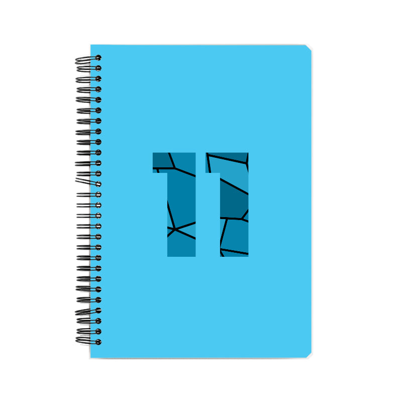 11 Number Notebook (Sky Blue, A5 Size, 100 Pages, Ruled, 6 Pack)