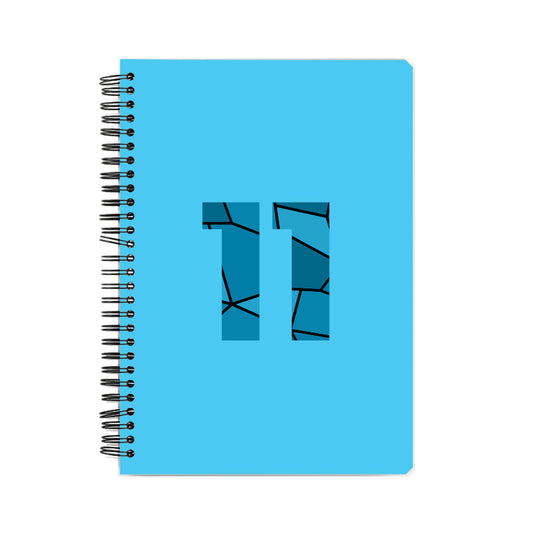 11 Number Notebook (Sky Blue, A5 Size, 100 Pages, Ruled, 6 Pack)