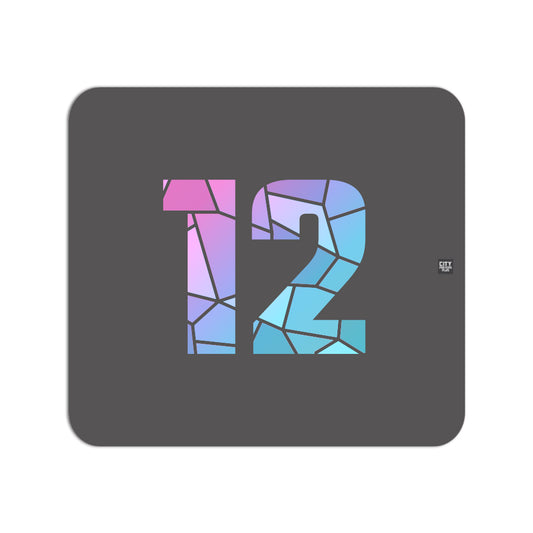 12 Number Mousepad (Charcoal Grey)
