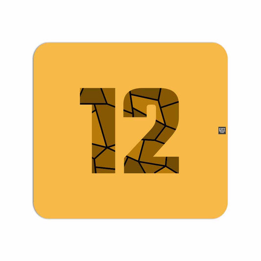 12 Number Mousepad (Golden Yellow)
