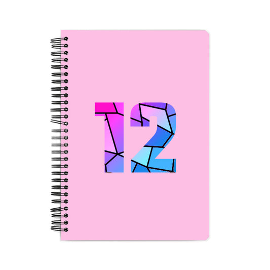 12 Number Notebook (Light Pink, A5 Size, 100 Pages, Ruled, 6 Pack)