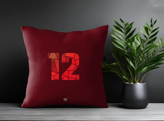 12 Number Pillow Case (Maroon)