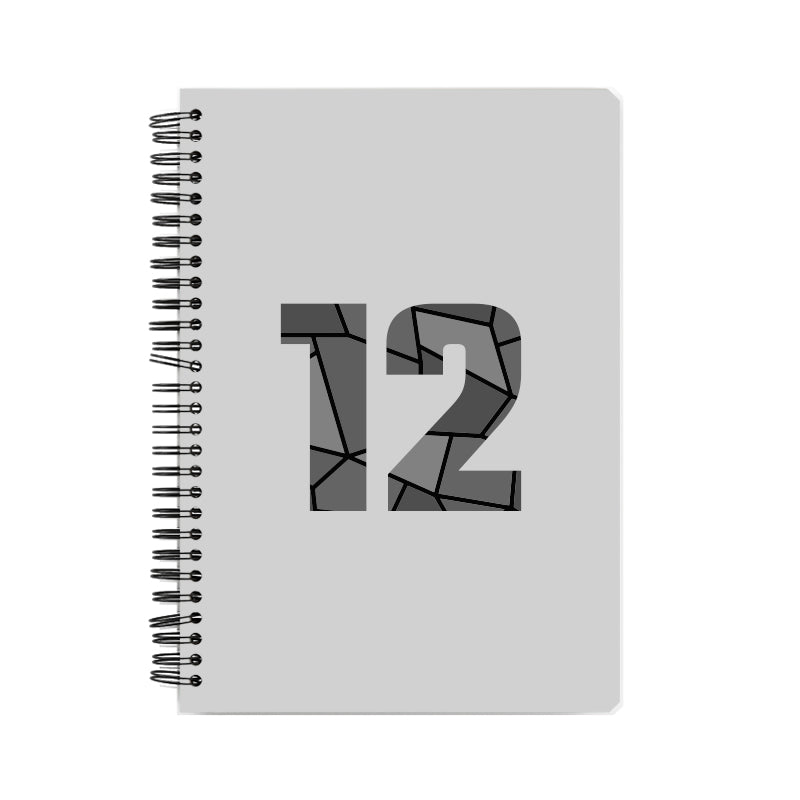 12 Number Notebook (Melange Grey, A5 Size, 100 Pages, Ruled, 6 Pack)