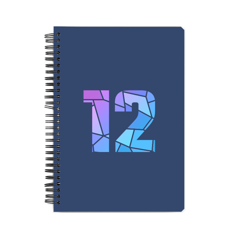 12 Number Notebook (Navy Blue, A5 Size, 100 Pages, Ruled, 6 Pack)