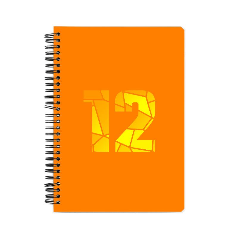 12 Number Notebook (Orange, A5 Size, 100 Pages, Ruled, 6 Pack)