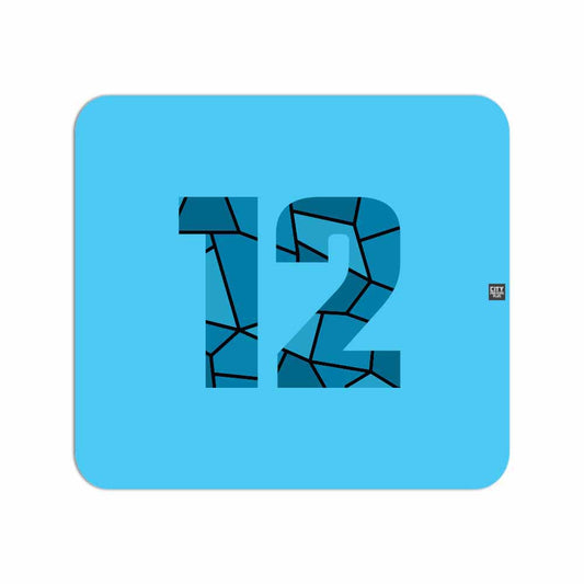 12 Number Mousepad (Sky Blue)