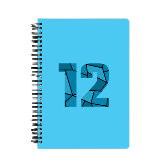 12 Number Notebook (Sky Blue, A5 Size, 100 Pages, Ruled, 6 Pack)