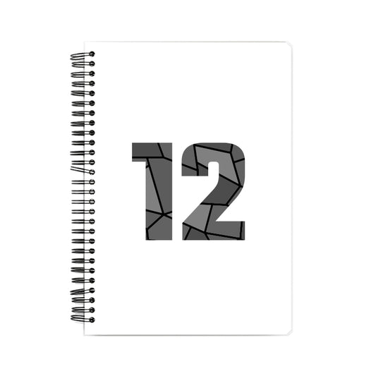 12 Number Notebook (White, A5 Size, 100 Pages, Ruled, 6 Pack)