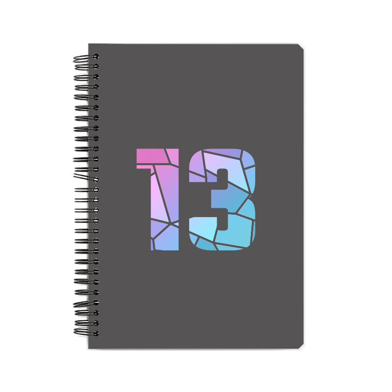 13 Number Notebook (Charcoal Grey, A5 Size, 100 Pages, Ruled, 6 Pack)