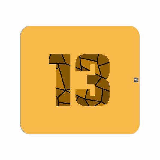 13 Number Mousepad (Golden Yellow)
