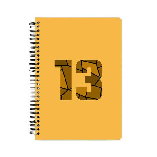 13 Number Notebook (Golden Yellow, A5 Size, 100 Pages, Ruled, 6 Pack)