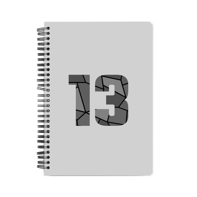 13 Number Notebook (Melange Grey, A5 Size, 100 Pages, Ruled, 6 Pack)