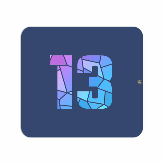 13 Number Mousepad (Navy Blue)