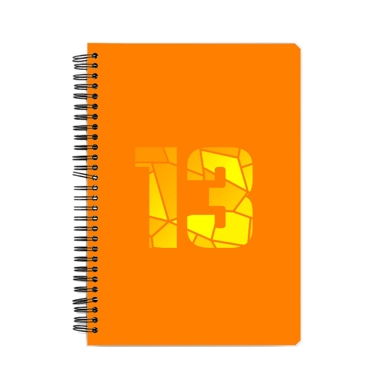 13 Number Notebook (Orange, A5 Size, 100 Pages, Ruled, 6 Pack)