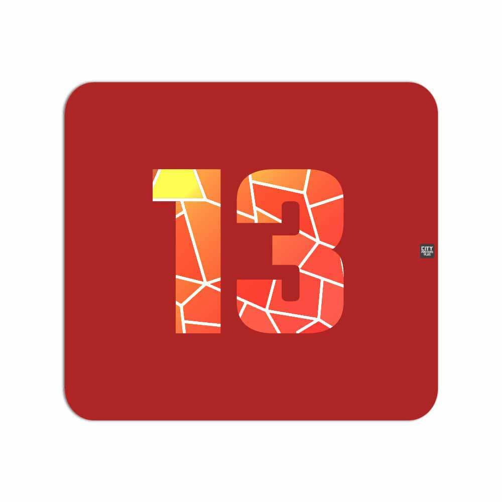 13 Number Mousepad (Red)