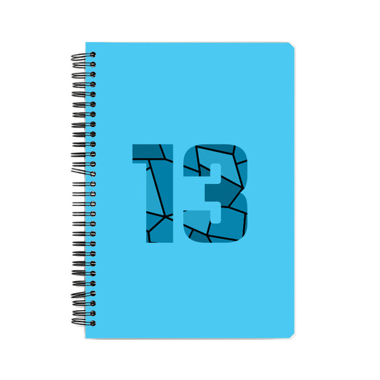 13 Number Notebook (Sky Blue, A5 Size, 100 Pages, Ruled, 6 Pack)