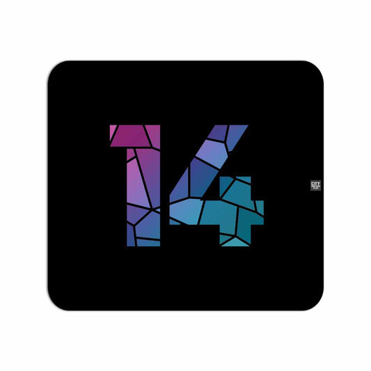 14 Number Mousepad (Black)
