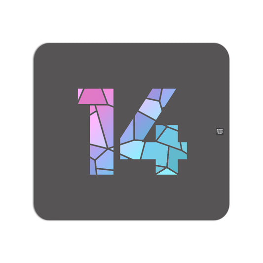 14 Number Mousepad (Charcoal Grey)
