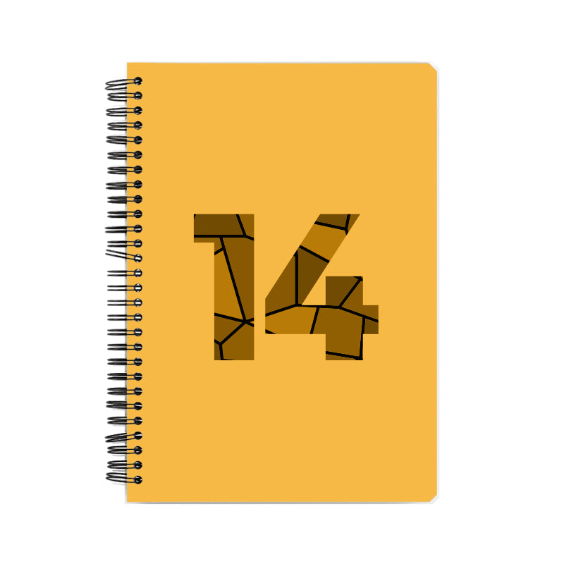 14 Number Notebook (Golden Yellow, A5 Size, 100 Pages, Ruled, 6 Pack)