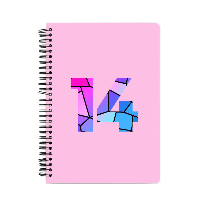 14 Number Notebook (Light Pink, A5 Size, 100 Pages, Ruled, 6 Pack)