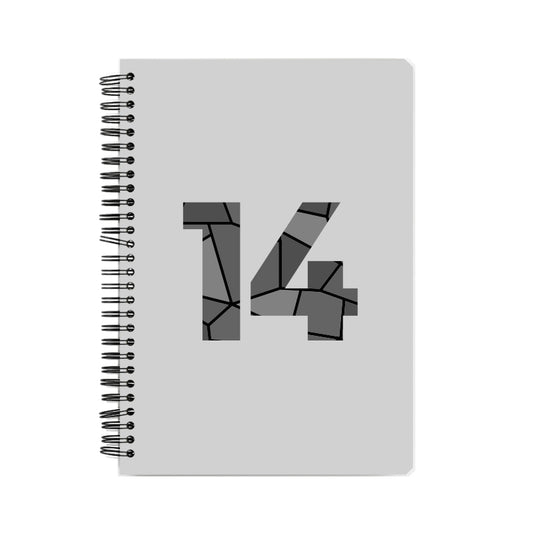 14 Number Notebook (Melange Grey, A5 Size, 100 Pages, Ruled, 6 Pack)