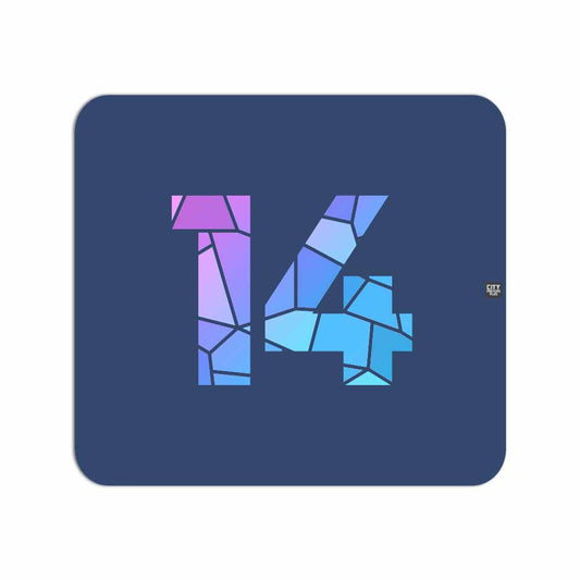 14 Number Mousepad (Navy Blue)