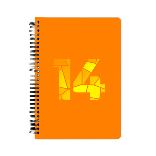 14 Number Notebook (Orange, A5 Size, 100 Pages, Ruled, 6 Pack)