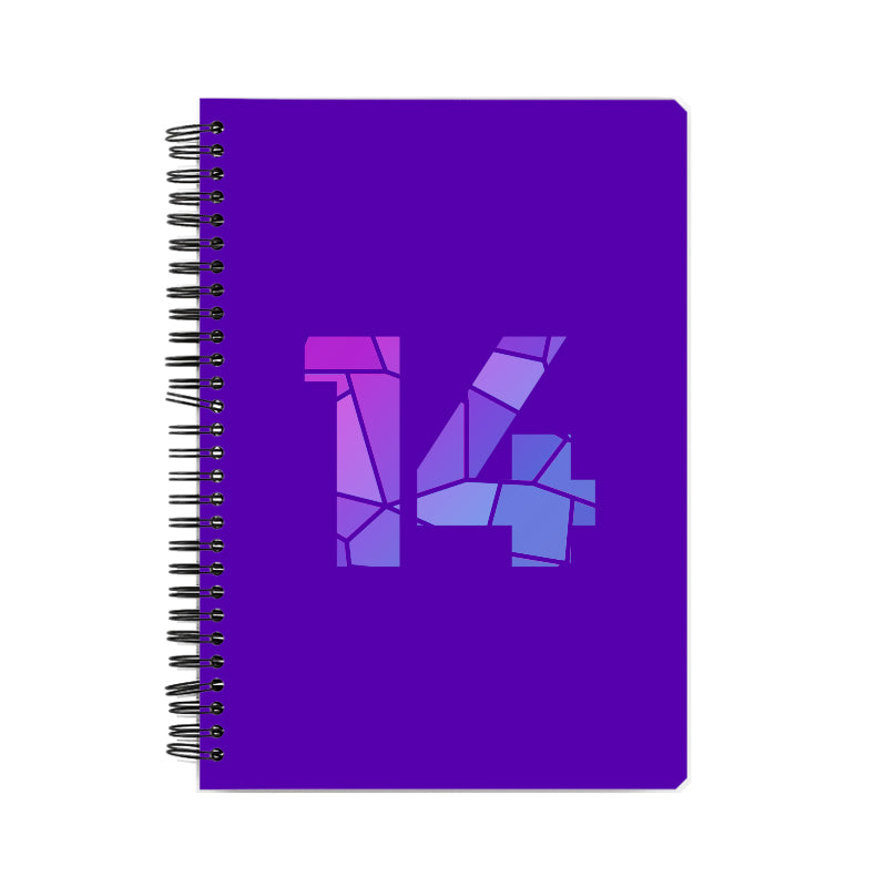 14 Number Notebook (Purple, A5 Size, 100 Pages, Ruled, 6 Pack)