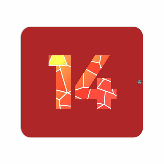 14 Number Mousepad (Red)
