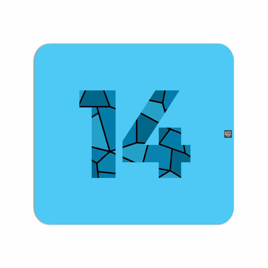14 Number Mousepad (Sky Blue)