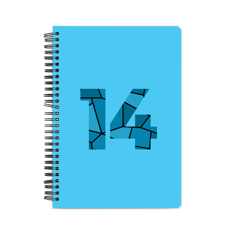 14 Number Notebook (Sky Blue, A5 Size, 100 Pages, Ruled, 6 Pack)