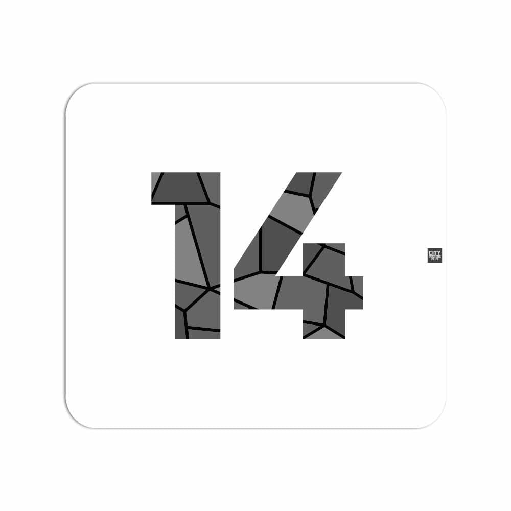 14 Number Mousepad (White)