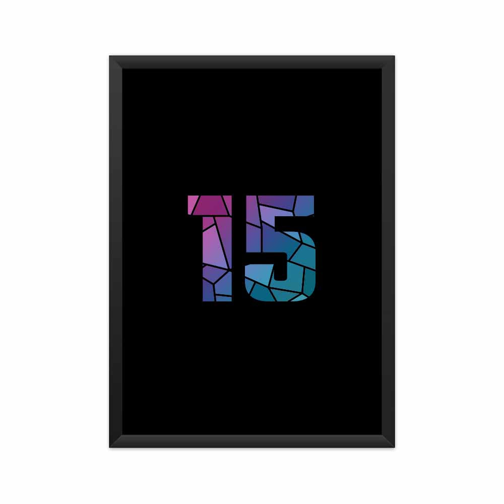 15 Number Framed Poster