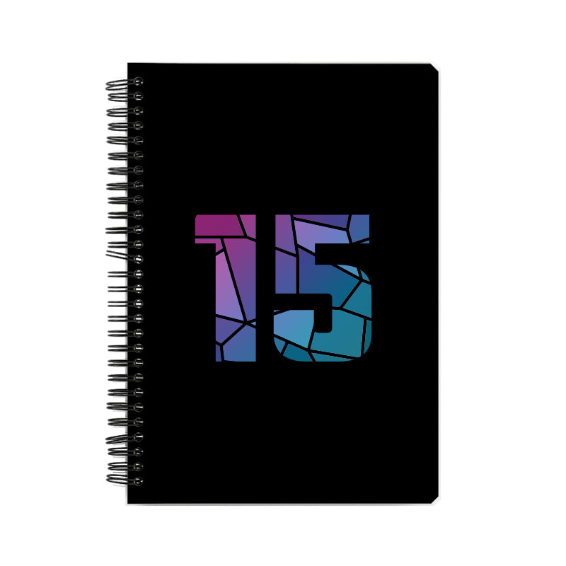 15 Number Notebook (Black, A5 Size, 100 Pages, Ruled, 6 Pack)