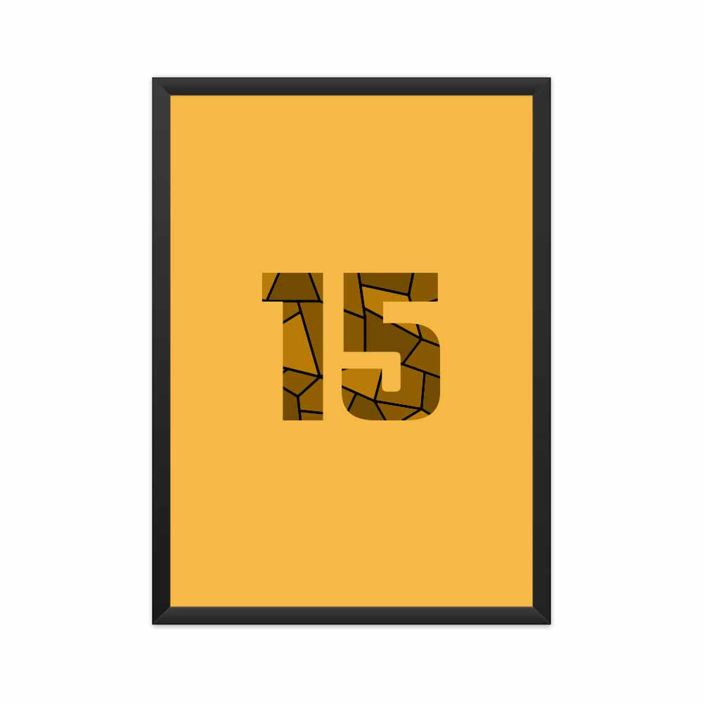 15 Number Framed Poster