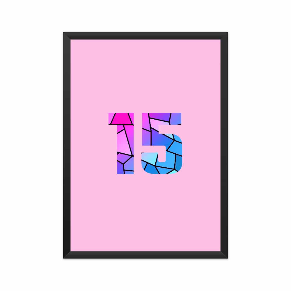 15 Number Framed Poster